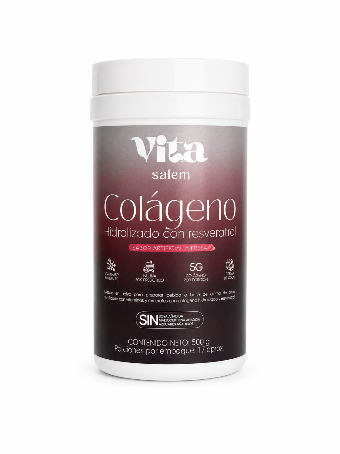 Colágeno con resveratrol sabor a fresa combo x 2