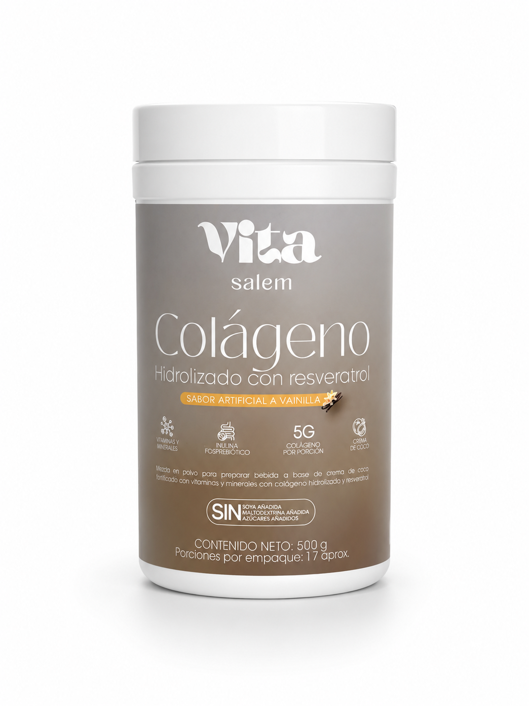 Colágeno con resveratrol sabor a vainilla